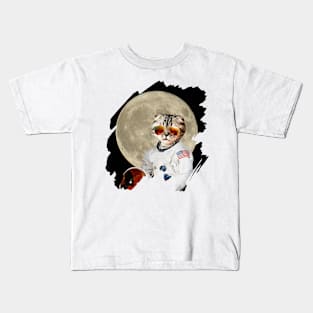 Astronautical Domestic Cat Kids T-Shirt